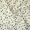 White-Black Rayon Abstract Spots Semi-Sheer Printed Slub Woven Fabric By the Yard